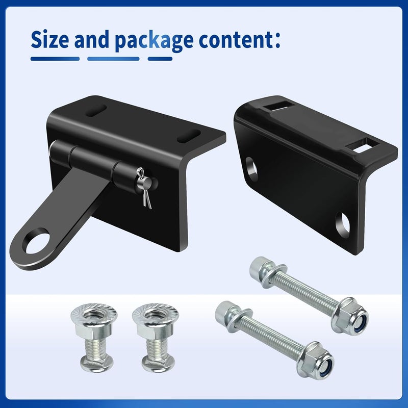 AQBB Universal Snowmobile Bumper Hitch Tongue Type Tow Carrier Compatible with Ski Doo Polaris REV Arctic Cat Yamaha and More, Adjustable Heavy-Duty Steel Sled Trailer Towing Hitch Hook - Image 2